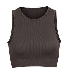 SKIMS STRETCH RIB HIGH NECK BRA